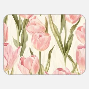 Tovaglietta in materiale plastico riciclabile con fantasia tulipani