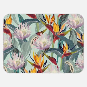 Tovaglietta in materiale plastico riciclabile con fantasia strelitzia uccello del paradiso