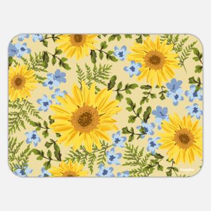 Tovaglietta in materiale plastico riciclabile con fantasia girasoli