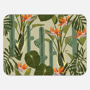 Tovaglietta in materiale plastico riciclabile con fantasia cactus