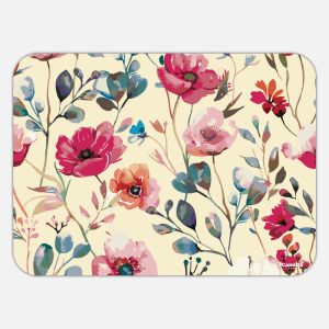 Tovaglietta in materiale plastico riciclabile con fantasia fiori di campo