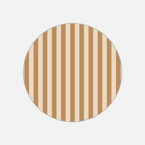 Tovaglietta in materiale plastico riciclabile con fantasia righe beige e biscotto