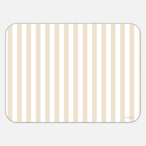 TOVAGLIETTA RETTANGOLARE RIGHE BIANCO E BEIGE CHIARO