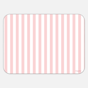 TOVAGLIETTA RETTANGOLARE RIGHE BIANCO E ROSA POLVERE
