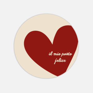 TOVAGLIETTA TONDA PAROLE A TAVOLA IL MIO POSTO FELICE