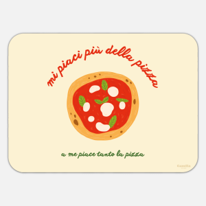 TOVAGLIETTA RETTANGOLARE PAROLE A TAVOLA MI PIACI PIÙ DELLA PIZZA