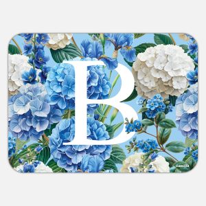 Tovaglietta in materiale plastico riciclabile con fantasia floreale e lettera B