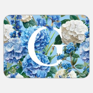Tovaglietta in materiale plastico riciclabile con fantasia floreale e lettera G