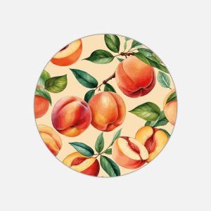 Tovaglietta in materiale plastico riciclabile con fantasia pesche