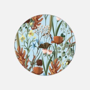 Tovaglietta in materiale plastico riciclabile con fantasia fiori secchi