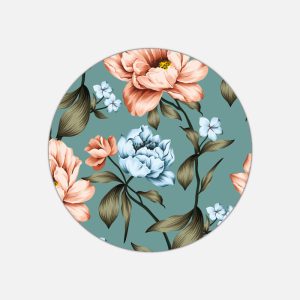 Tovaglietta in materiale plastico riciclabile con fantasia peonie