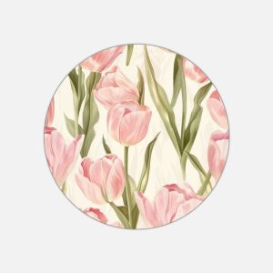 Tovaglietta in materiale plastico riciclabile con fantasia tulipani