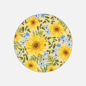 Tovaglietta in materiale plastico riciclabile con fantasia girasoli