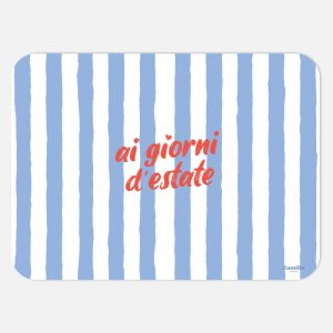 TOVAGLIETTA RETTANGOLARE ESTATE RIGHE AZZURRE
