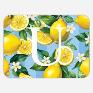 TOVAGLIETTA RETTANGOLARE LIMONI LETTERE - U