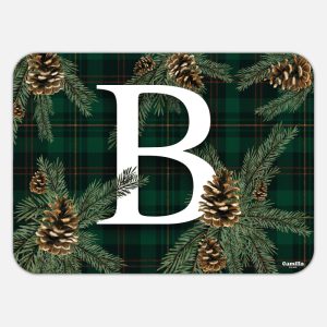 TOVAGLIETTA RETTANGOLARE TARTAN LETTERE - B