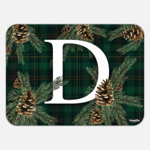 TOVAGLIETTA RETTANGOLARE TARTAN LETTERE - D