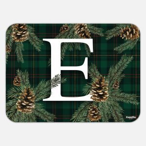 TOVAGLIETTA RETTANGOLARE TARTAN LETTERE - E