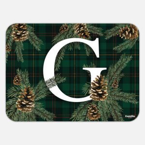 TOVAGLIETTA RETTANGOLARE TARTAN LETTERE - G