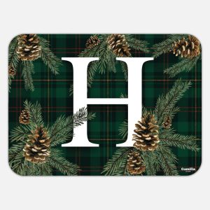 TOVAGLIETTA RETTANGOLARE TARTAN LETTERE - H