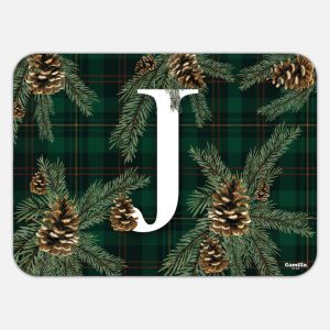 TOVAGLIETTA RETTANGOLARE TARTAN LETTERE - J