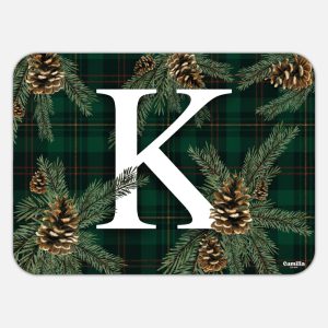TOVAGLIETTA RETTANGOLARE TARTAN LETTERE - K