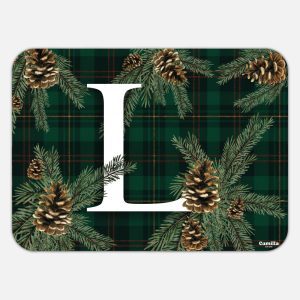 TOVAGLIETTA RETTANGOLARE TARTAN LETTERE - L