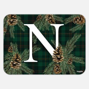 TOVAGLIETTA RETTANGOLARE TARTAN LETTERE - N
