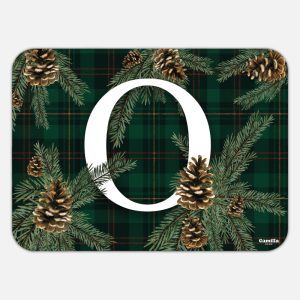 TOVAGLIETTA RETTANGOLARE TARTAN LETTERE - O