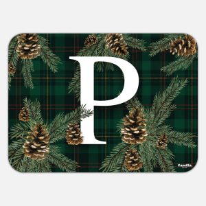 TOVAGLIETTA RETTANGOLARE TARTAN LETTERE - P
