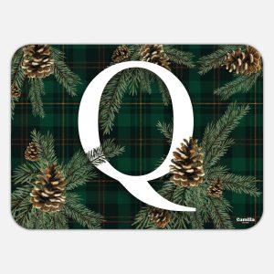 TOVAGLIETTA RETTANGOLARE TARTAN LETTERE - Q