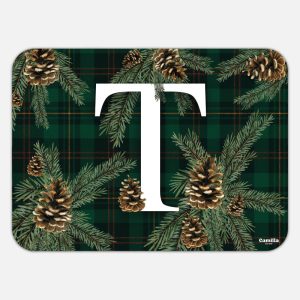 TOVAGLIETTA RETTANGOLARE TARTAN LETTERE - T