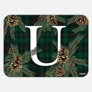 TOVAGLIETTA RETTANGOLARE TARTAN LETTERE - U