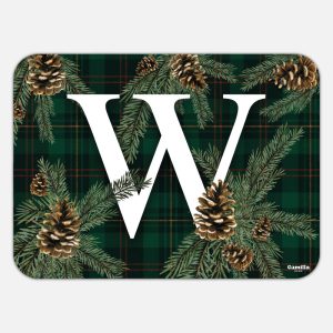 TOVAGLIETTA RETTANGOLARE TARTAN LETTERE - W
