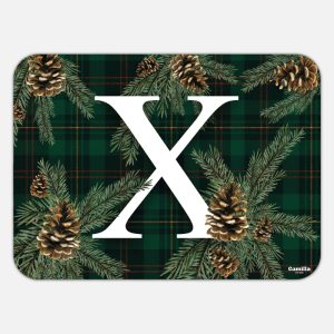 TOVAGLIETTA RETTANGOLARE TARTAN LETTERE - X