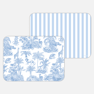 PACK COORDINATO RIGHE CELESTE + SECRET MESSAGE GIUNGLA BLU