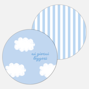PACK COORDINATO RIGHE CELESTE + AI GIORNI LEGGERI