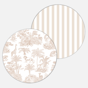 PACK COORDINATO RIGHE BEIGE + SECRET MESSAGE GIUNGLA BEIGE