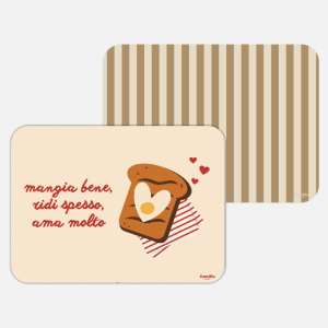 PACK COORDINATO RIGHE BEIGE E BISCOTTO + MANGIA, RIDI, AMA