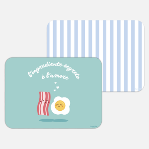 PACK COORDINATO RIGHE BIANCO E CELESTE + INGREDIENTE SEGRETO
