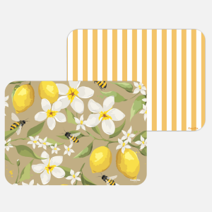 PACK COORDINATO RIGHE BIANCO E GIALLO + NATURA API E LIMONI