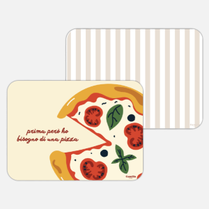 PACK COORDINATO RIGHE BIANCO E BEIGE CHIARO + PIZZA