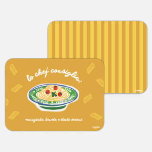 PACK COORDINATO RIGHE GIALLO E SENAPE + CHEF CONSIGLIA