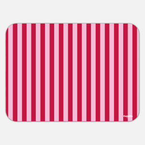 TOVAGLIETTA RETTANGOLARE RIGHE ROSA E ROSSO